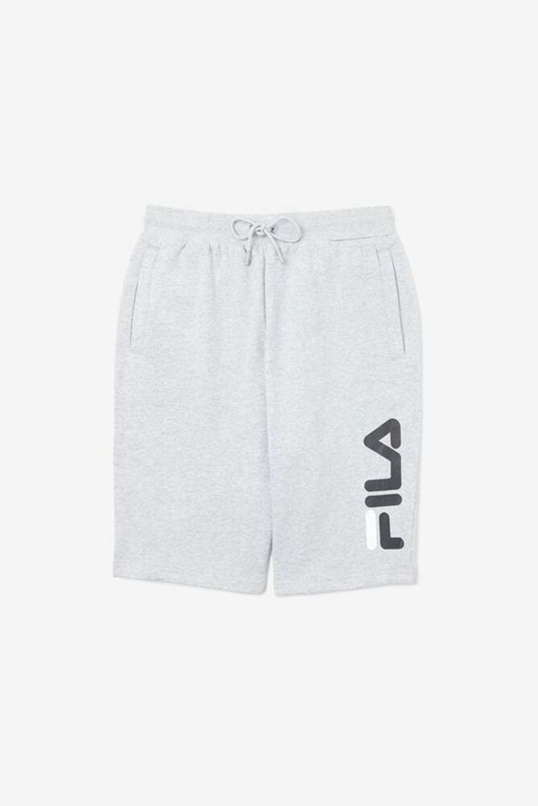 Fila Bono Men's Shorts - Light Grey/Black/White,NZ 579-31540